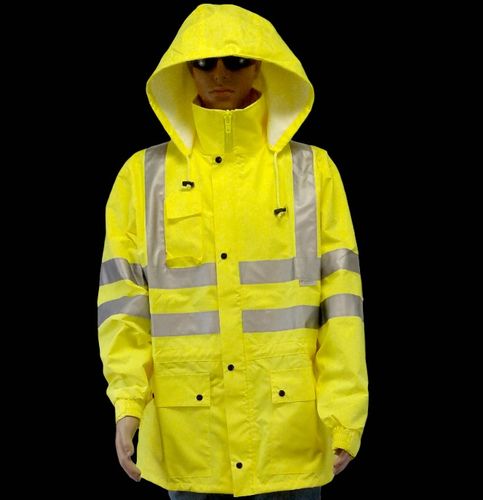 ANSI/ISEA 107-2015 Class 3 Type R Lime Jacket with 3M Scotchlite Reflective Tape 4X