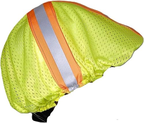 Ameri-Viz LIME HARD HAT COVER WITH TRIPLE TRIM REFLECTIVE