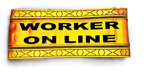 Ameri-Viz worker on line pole wrap